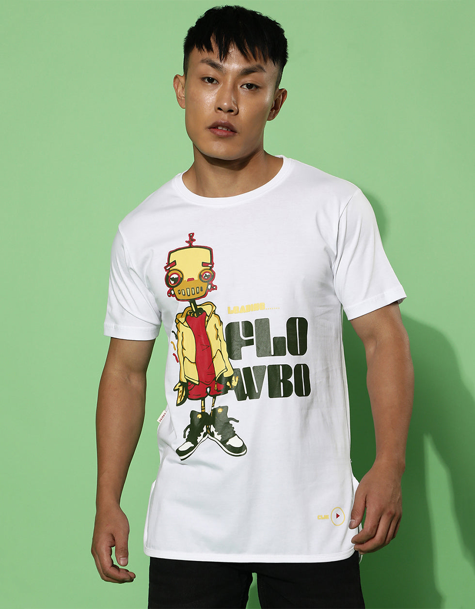 White Flowbo Casual Printed T-shirt Veirdo