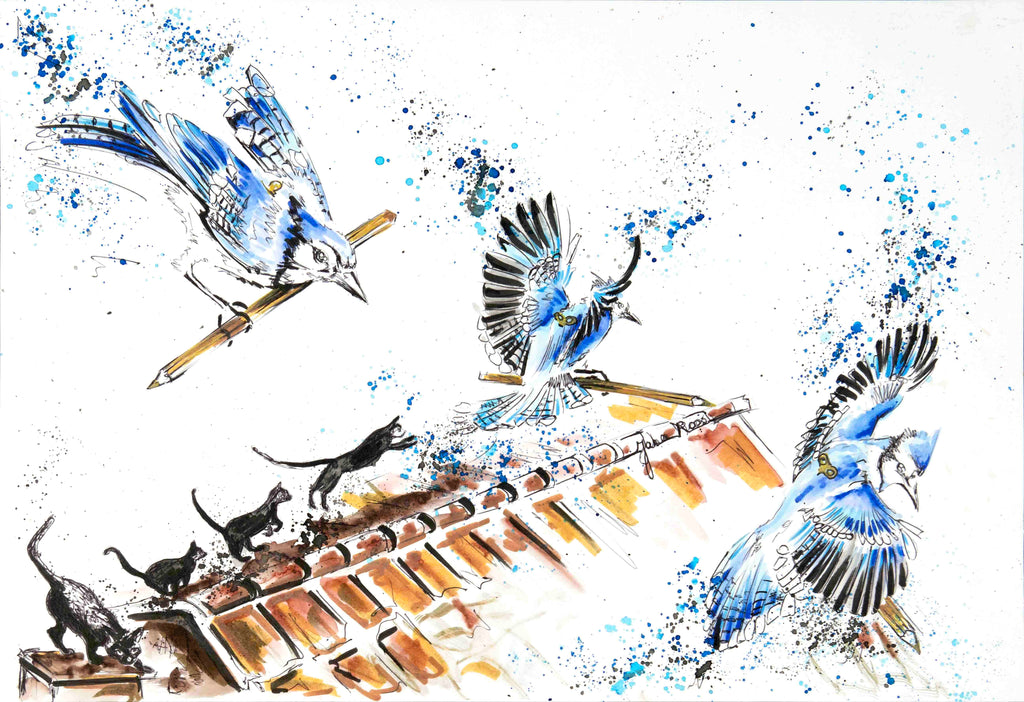 JanaRoos-illustrations-een blauwe vogel