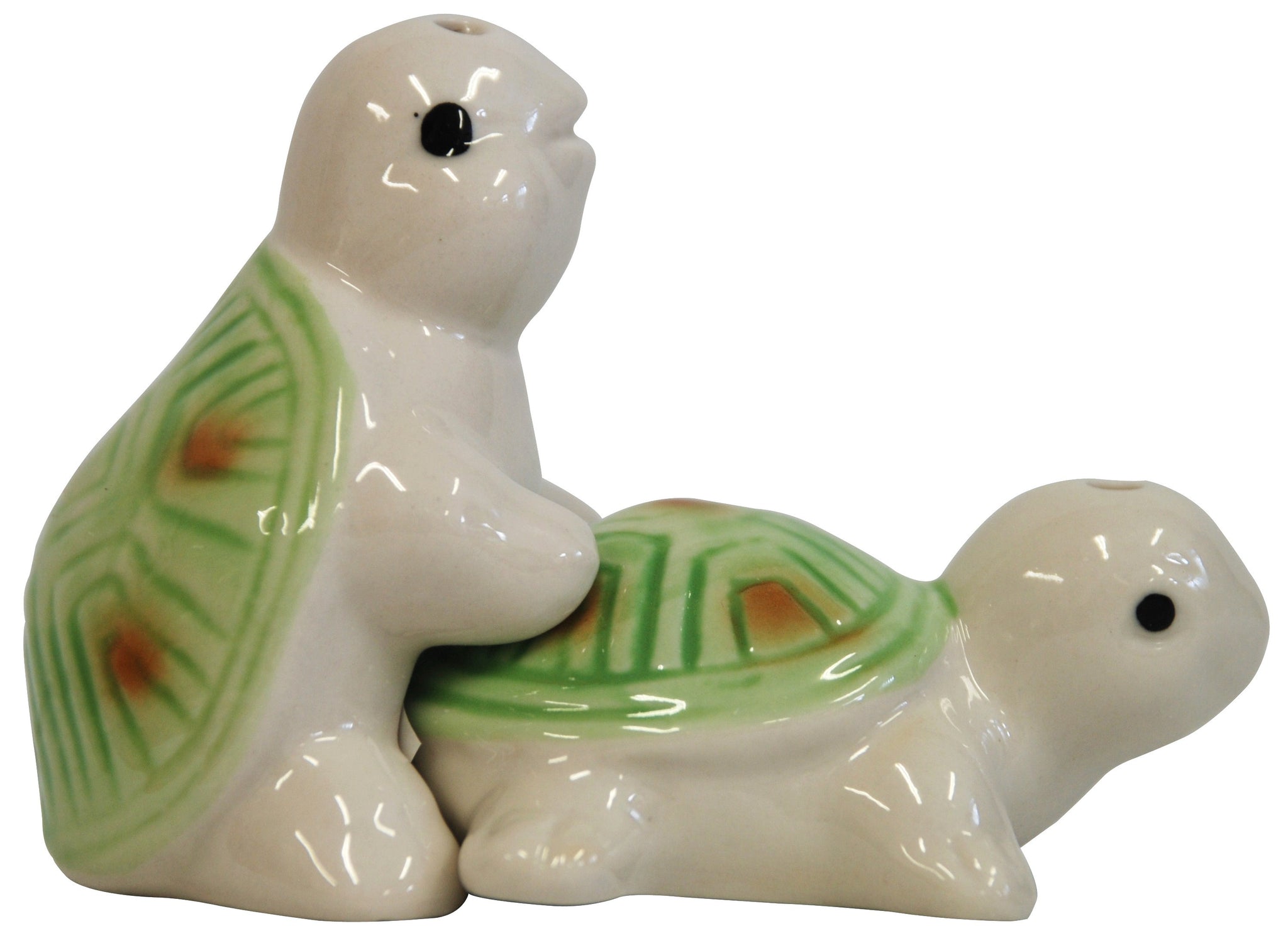 green salt and pepper shakers