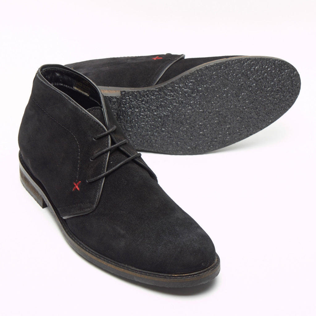 Mens Suede Desert Boots - SF-5151 Black – Lucini Shoes