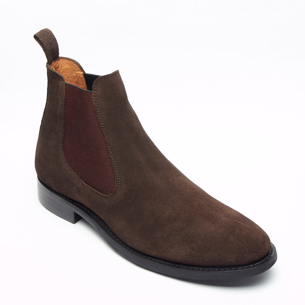 Mens Goodyear Welted Suede Chelsea Boots - 27817 Brown – Lucini Shoes