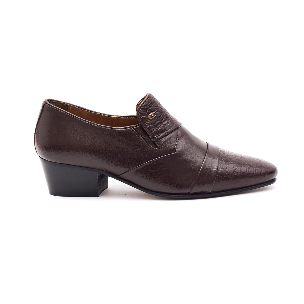 Mens Cuban Heel Leather Shoes- 34005 Brown – Lucini Shoes