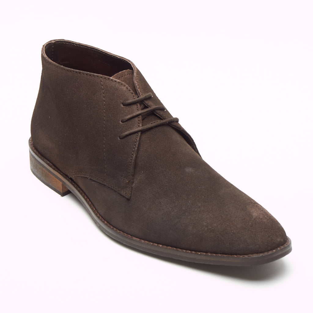 Mens Suede Ankle Boots - SF-251-Suede Brown – Lucini Shoes
