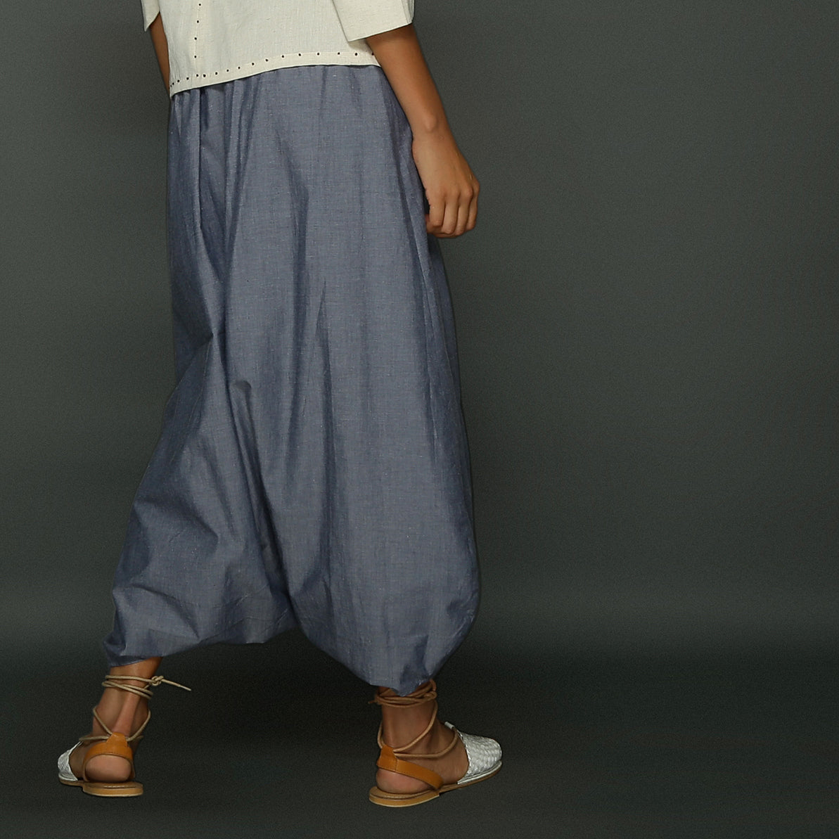 Ima Dhoti Skirt - Blue Chambray – O Layla