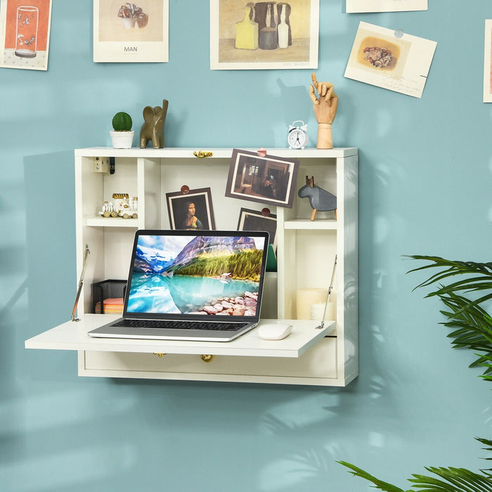 wall mounted laptop workstation