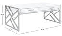 Elaine 2 Drawer Coffee Table/White Silver - Cool Stuff & Accessories