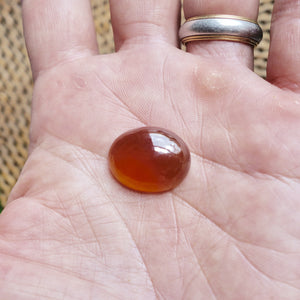 21.74 Large Rare Honey Color Hessonite Garnet Cabochon