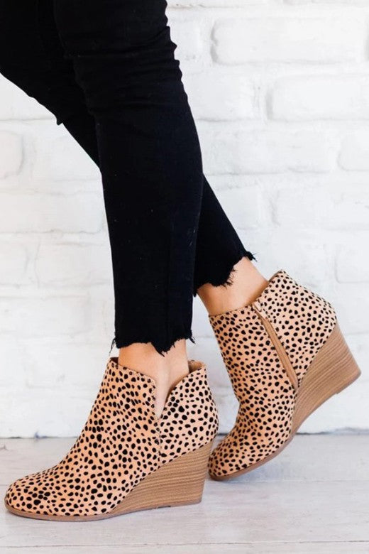cheetah print booties