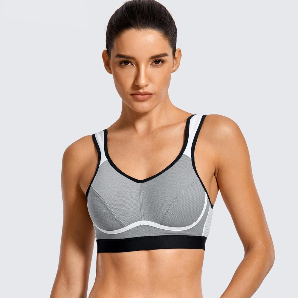 Luv High Impact Underwire Molded Sports Bra - Beige/ Black