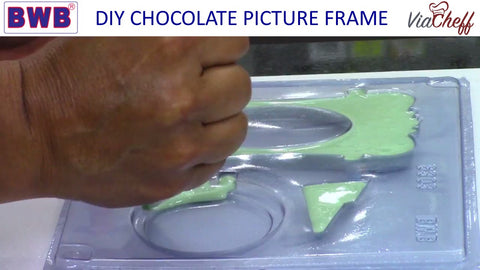 marco de imagen molde de chocolate