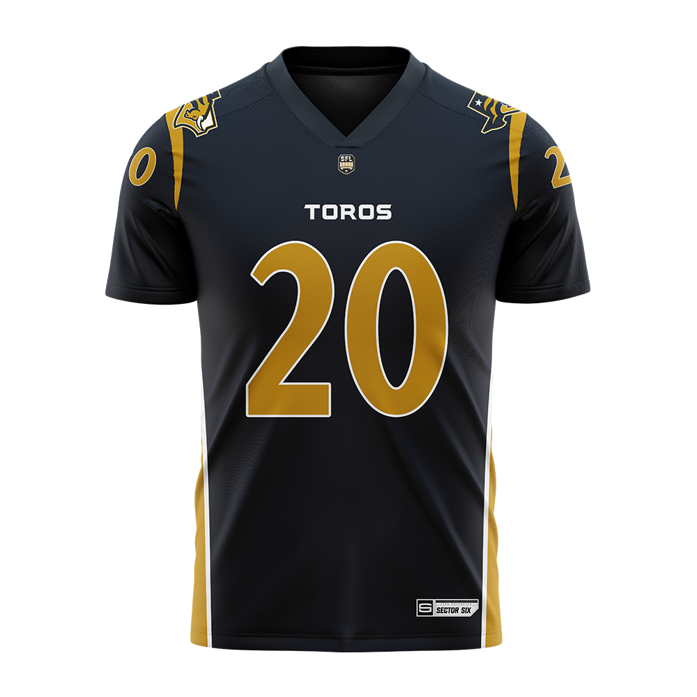 London Knights Black Replica Football Jersey – Sector Six