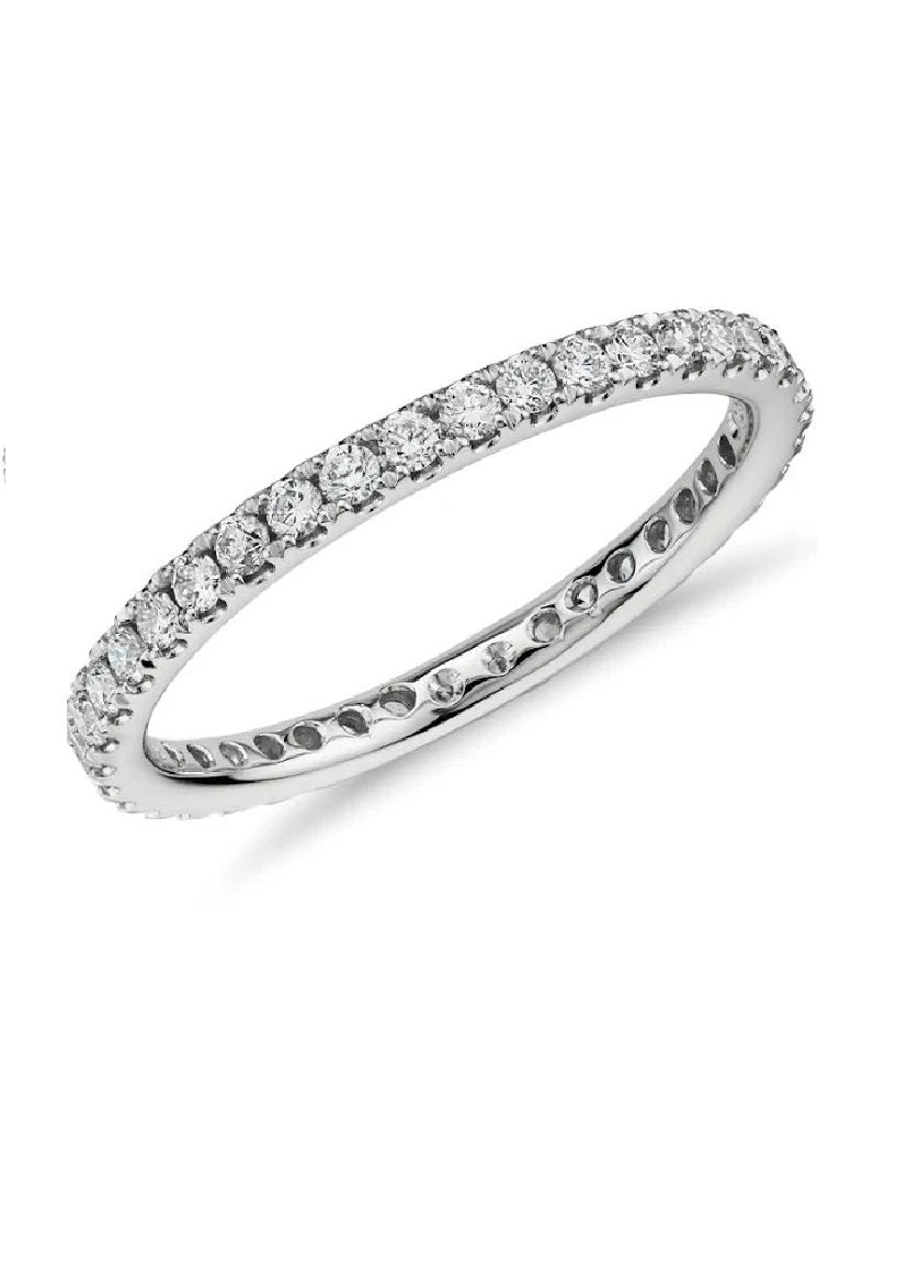 14k White Gold 0.45 Ct Diamond Eternity Band