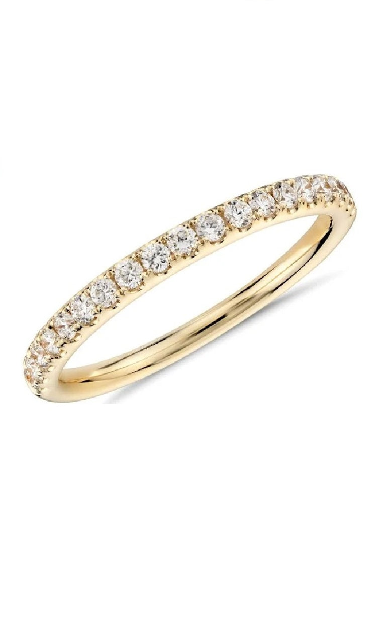 14k Yellow Gold 0.22 Ct Diamond Band