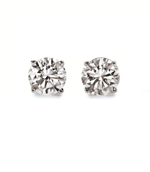 14k White Gold 1.23 Ct Diamond Stud Earring