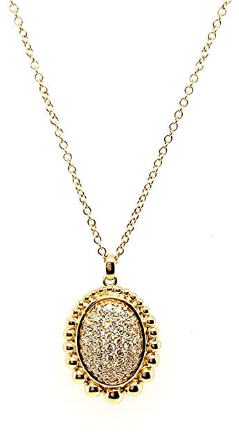 Gabriel 14k Yellow Gold 0.36 Ct Diamond Drop Necklace