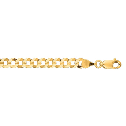 14k Yellow Gold Solid Miami Cuban Link Initial Necklace