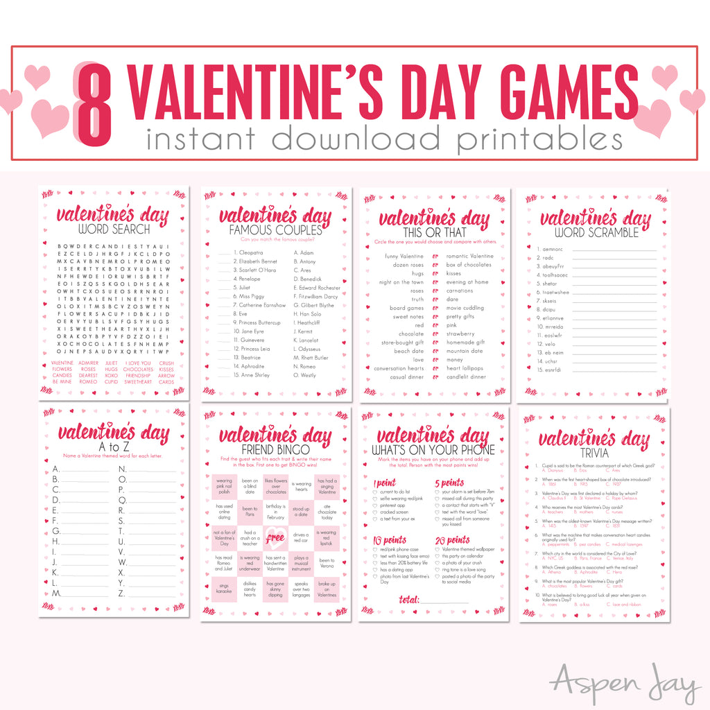 Valentine's Day 8 Games Bundle – AspenJay