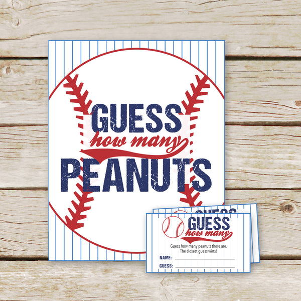 Baseball Guess How Many Peanuts AspenJay
