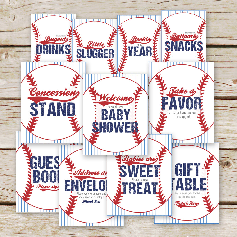 Baseball Baby Shower Signs Aspenjay