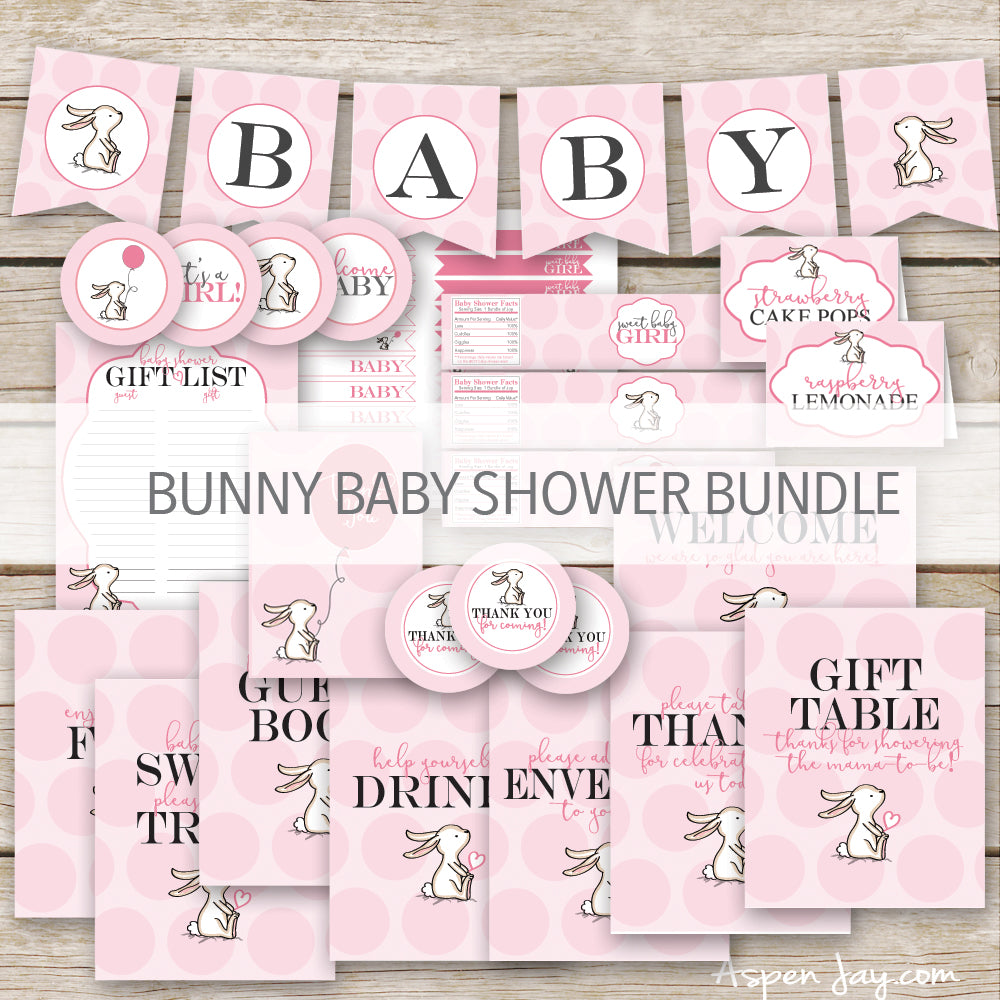 bunny themed baby shower