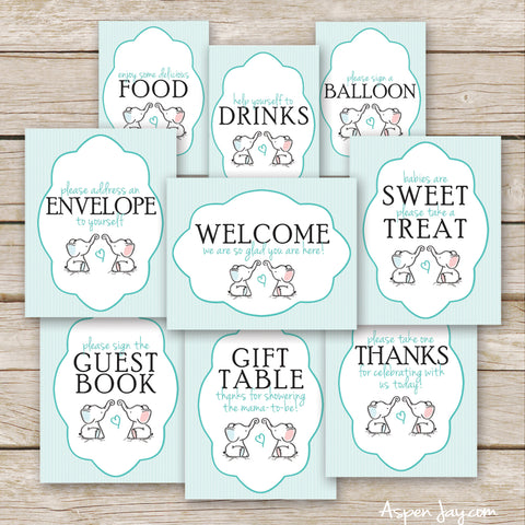 Baby Shower Decorations Tagged Turquoise Aspenjay