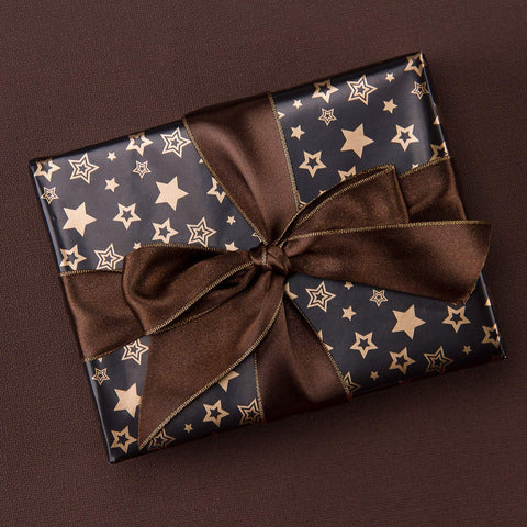 black and gold wrapping paper