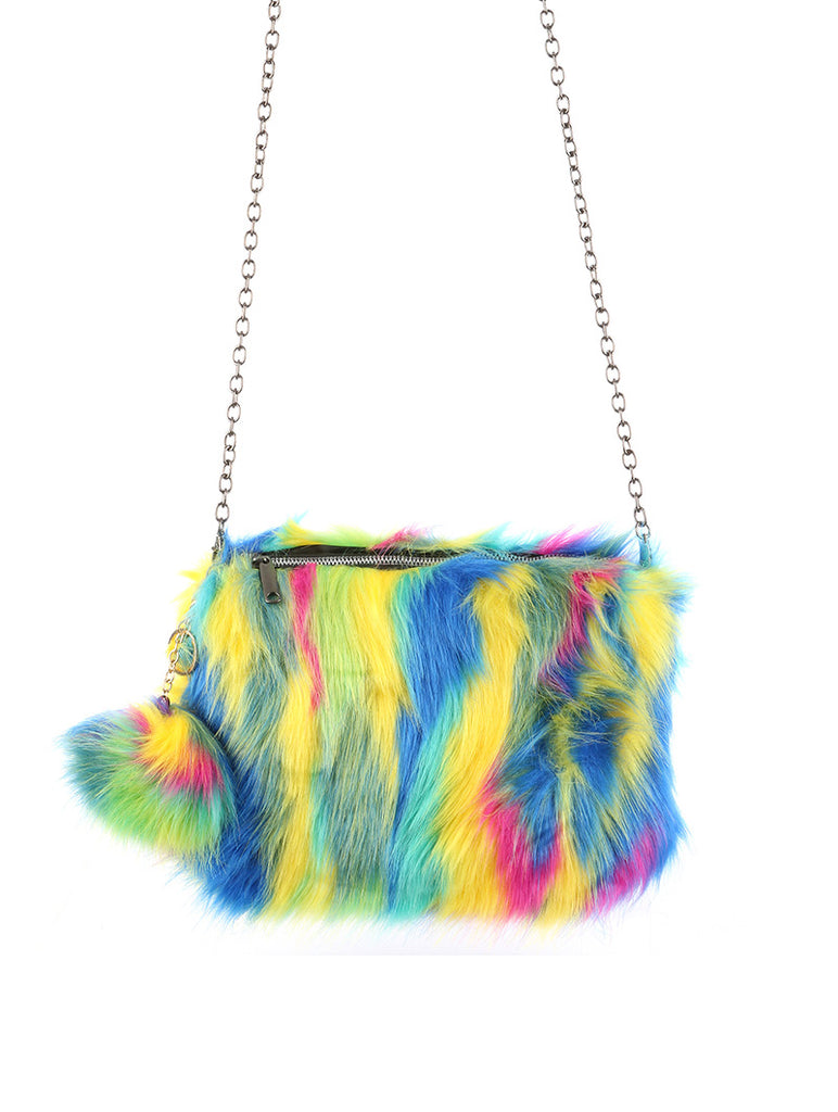 colorful faux fur