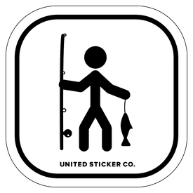 Download Fly Fishing Stick figure Decal | United Sticker Co.