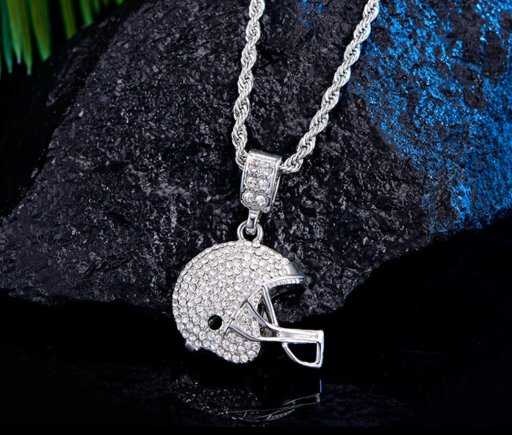 iced out football pendant