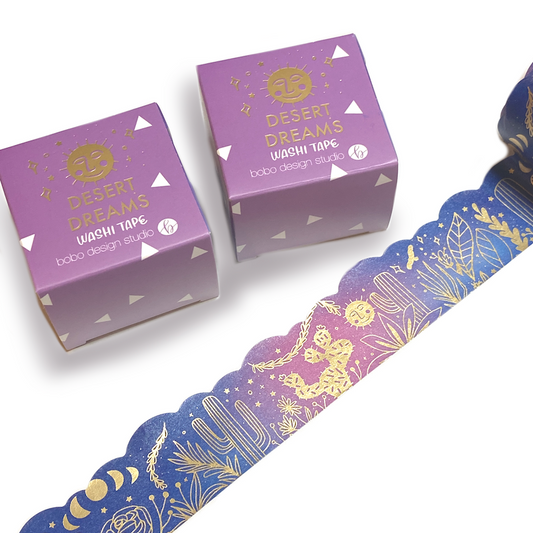 Southwest Sunset- Cloud Cut Gold Foil Washi Tape