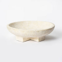 12" x 3" Decorative Terracotta Cross Base Bowl Off White - Thresholddesigned with Studio McGee