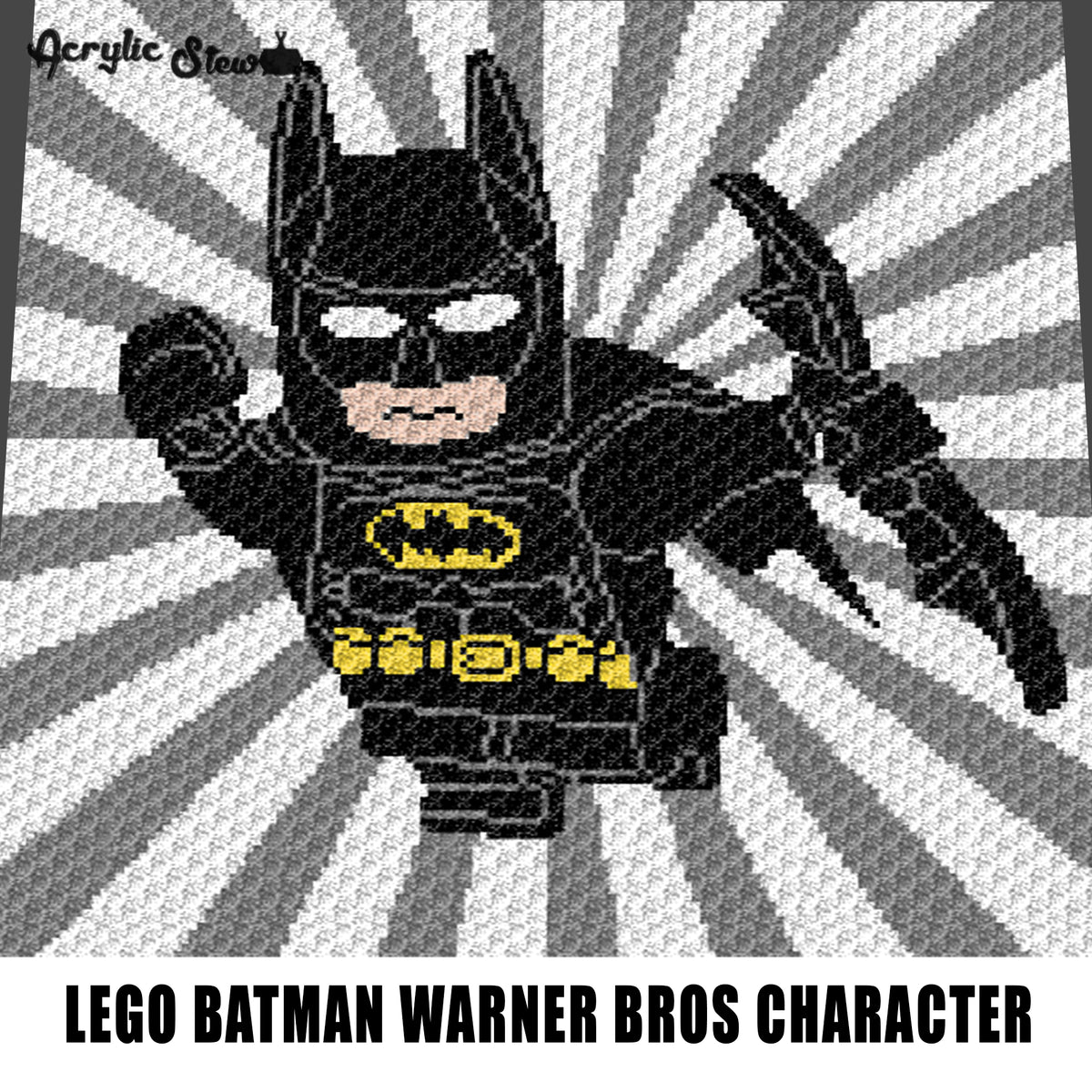 Lego Batman DC Comics Television Movie Cartoon Superhero crochet graph –  Acrylic Stew