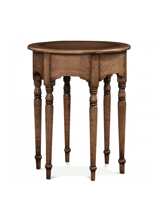 Tucker 6 Legged Round Side Table Steven Shell Living Furniture Store Charleston Raleigh