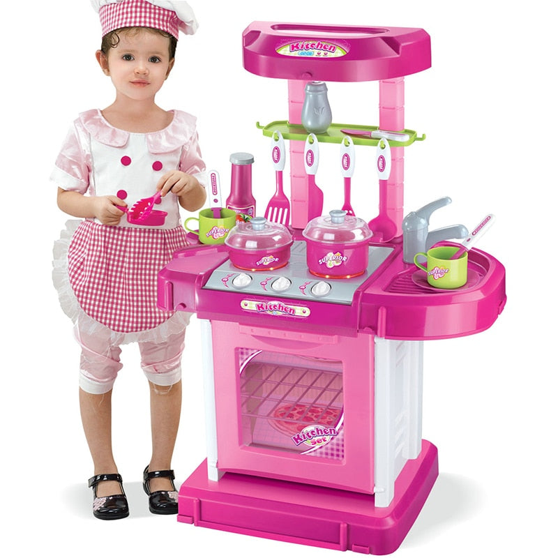 portable toy kitchen set