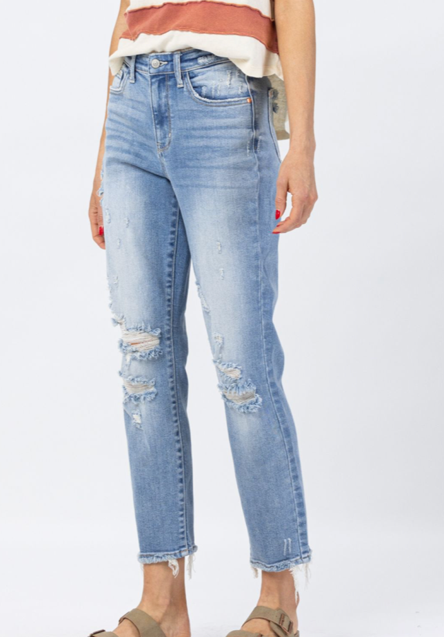 Mya 90s Slim Straight Judy Blue – Humble & Kind Boutique