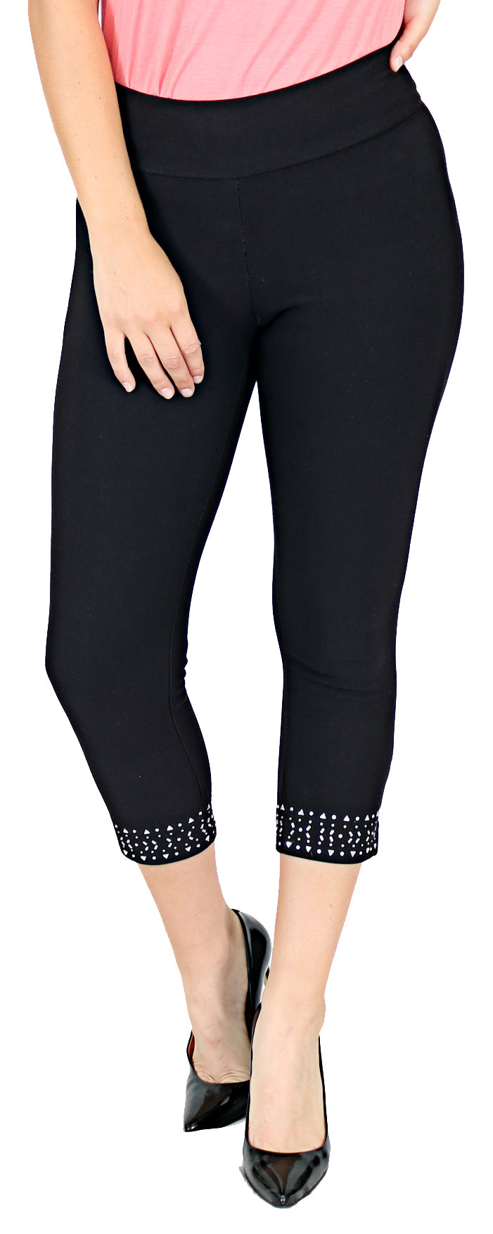 Arresteren gloeilamp vermogen TrueSlim™ Black Capri Leggings with Stone – TrueSlim Jeans