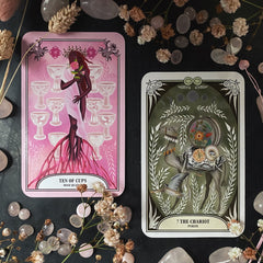 Ten of cups and the chariot The crystal magic tarot cards meanings 