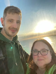 Whitby beach proposal sunshine and sea and a happy couple