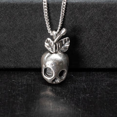 Apple skull 'Little Apple of Death' sterling silver pendant
