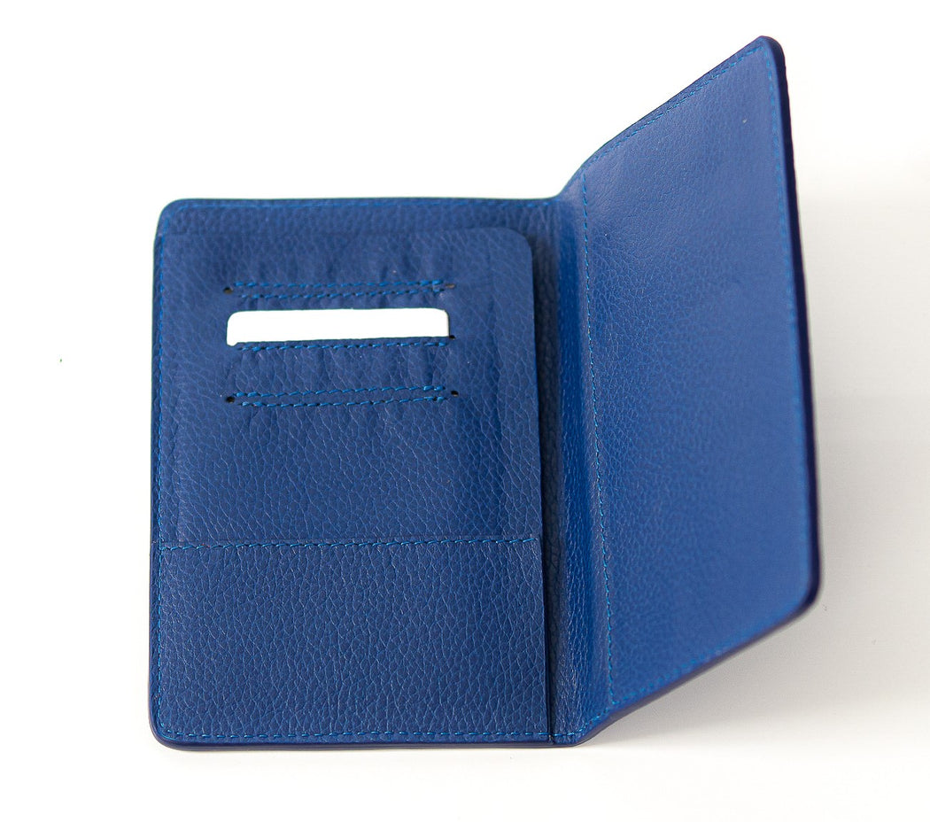 Quality Luxury Royal Blue Leather Darrell’s Island Passport Holder ...