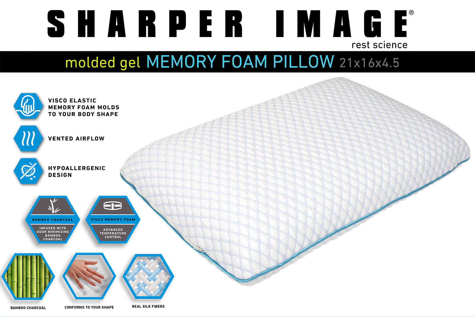 Temperature Control Memory Foam Pillow 