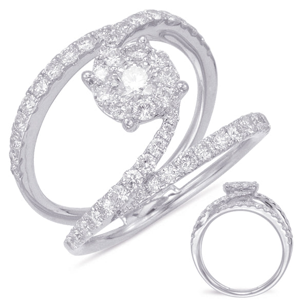 Pave Swirl Diamond Ring