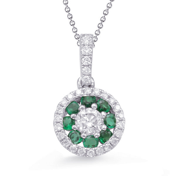 Gemstone Diamond Pave Pendants