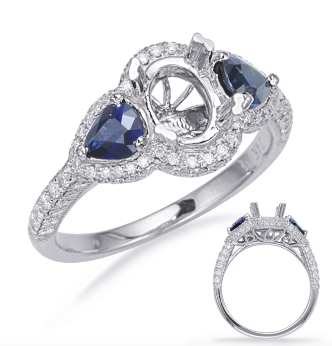 Ruby & Sapphire Three Stone Settings