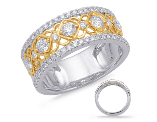 Two Tone Diamond Band