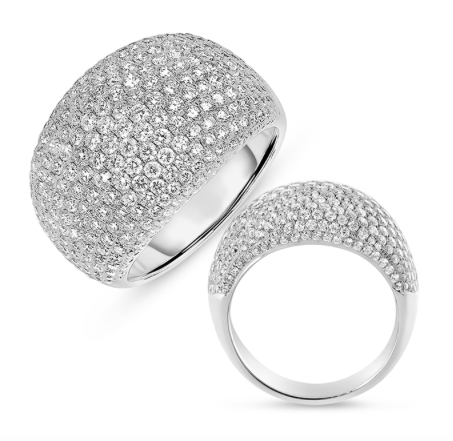 Pave Dome Diamond Ring