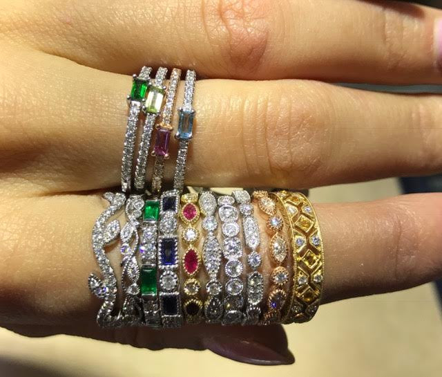 Diamond & Gemstone Stacking Bands