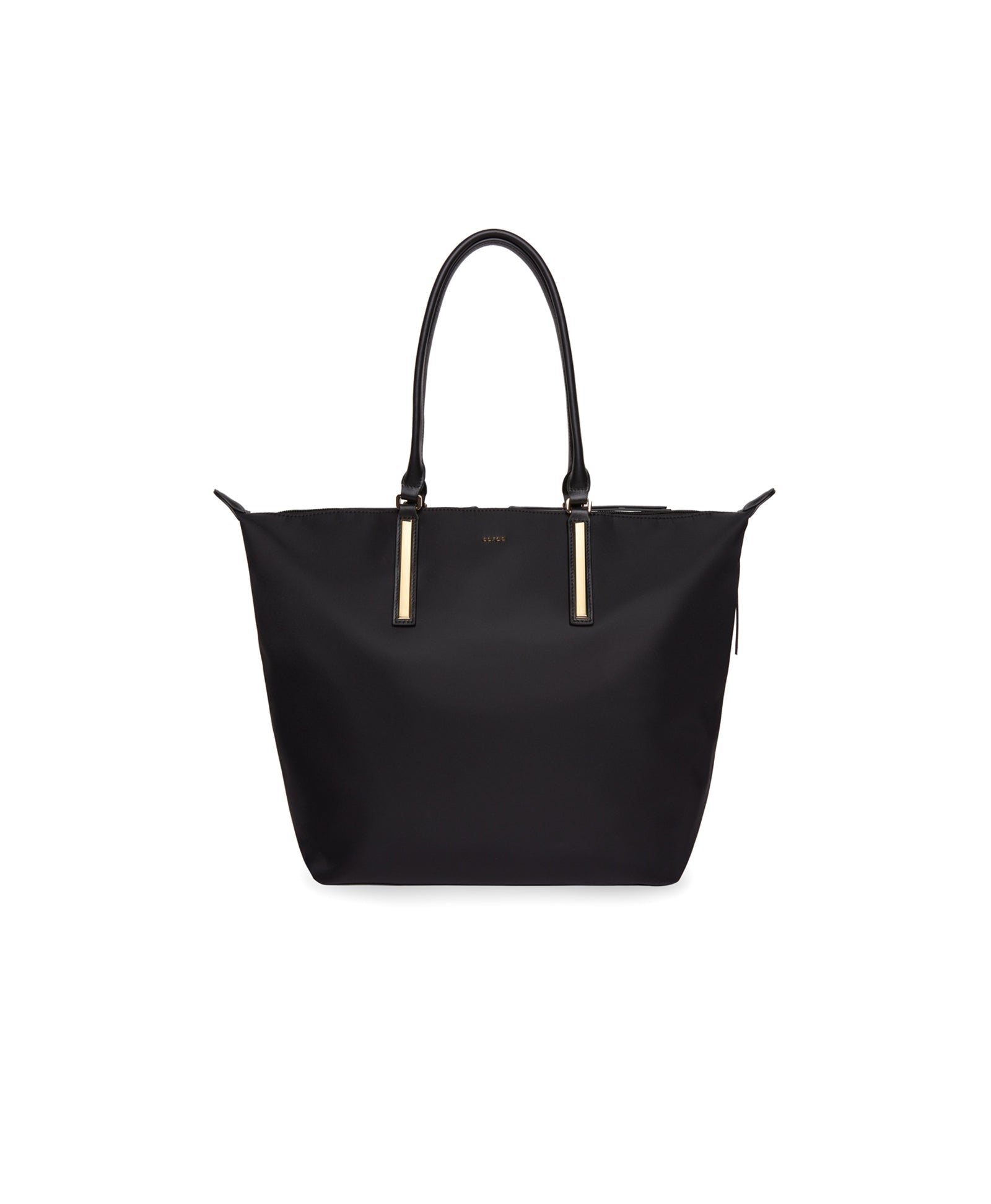 Caraa Studio Tote Large in Black Recycled Water-Repellent Nylon / Gold Hardware