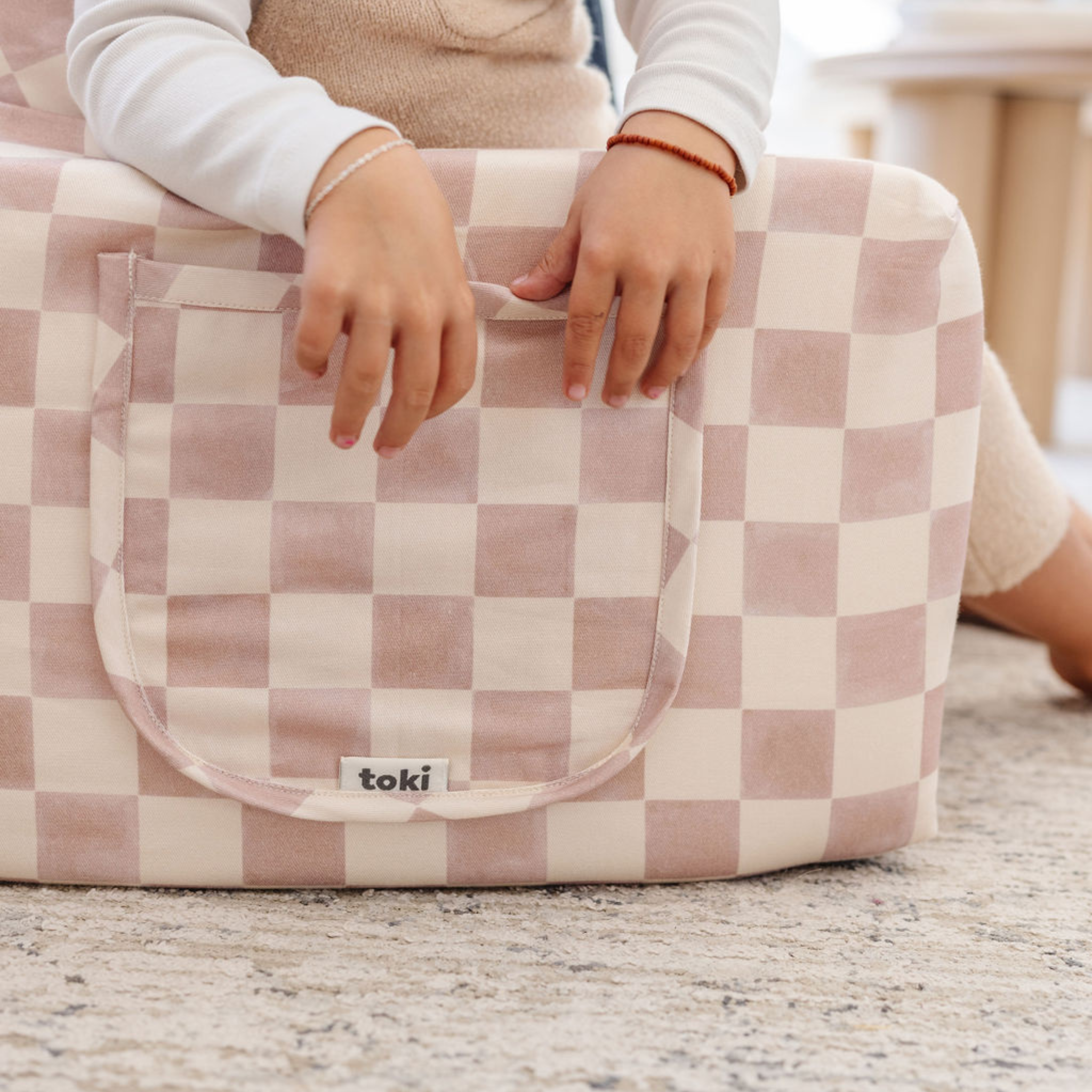 Checker Gumdrop Play Couch - Fun & Versatile Kids Sofa