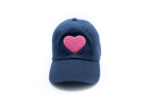 Rey to Z Navy Blue Terry Heart Hat